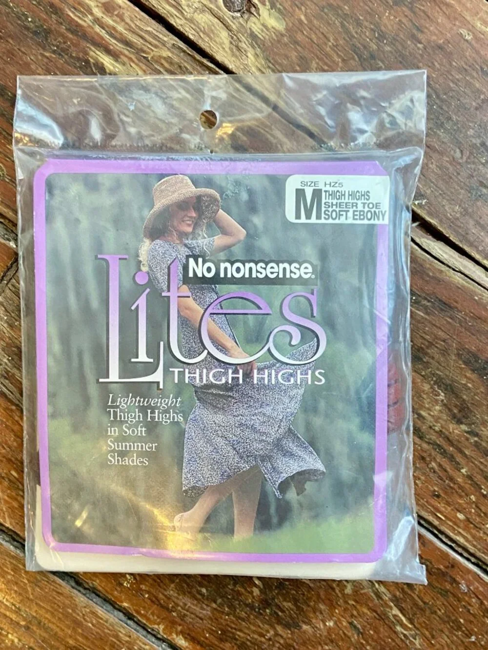 Vintage Hosiery Lot 3 NOS Thigh Highs No Nonsense Lites Lightweight Soft Ebony M